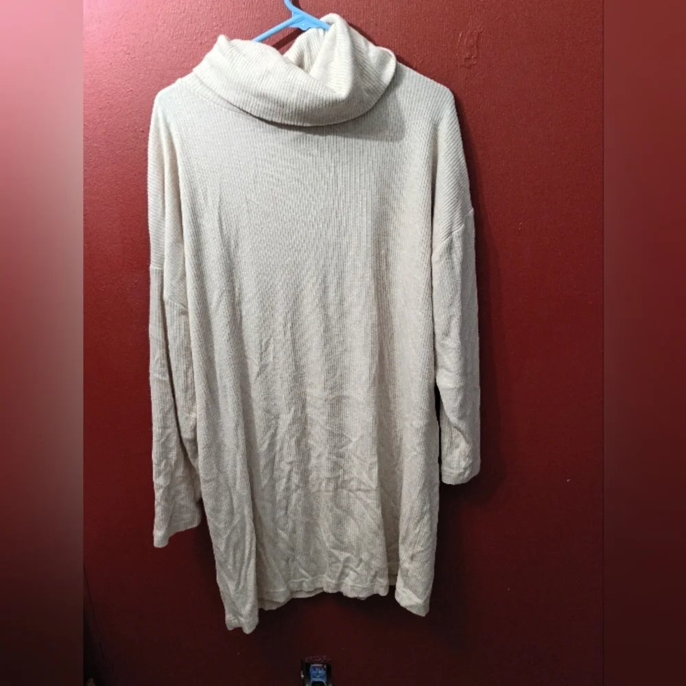 Time and Tru Cream Cowl Neck Sweater